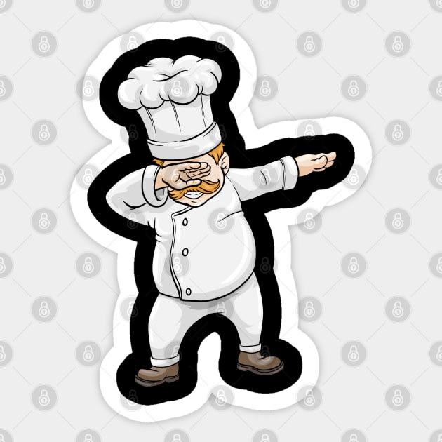 Chef with Chef hat at Hip Hop Dance Dab Sticker by Markus Schnabel